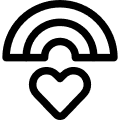 Romance Pride Gay Lgbt Heart Icon from Ultimate Regular Set