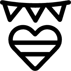 Romance Pride Lesbian Lgbt Festival Fair Exhibition Icon from Ultimate Regular Set