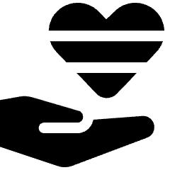 Romance Pride Lesbian Lgbt Heart Hand Share Icon from Ultimate Bold Set