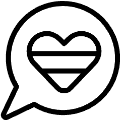 Romance Pride Lgbt Conversation Heart Round Bubble Icon from Ultimate Light Set