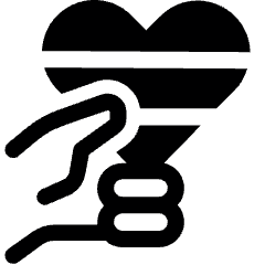 Romance Pride Lgbt Heart Hand Holding Icon from Ultimate Bold Set