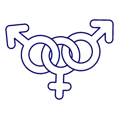 Pride Bisexual Symbol 3 Illustration from UX Line Set