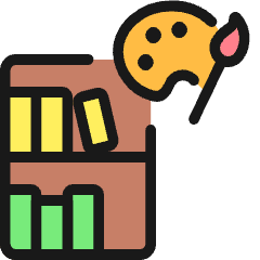 Library Art Icon from Ultimate Colors Set