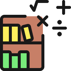 Library Maths Icon from Ultimate Colors Set