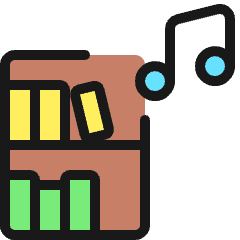 Library Music 1 Icon from Ultimate Colors Set