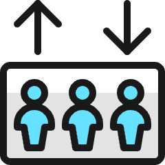 Lift Three People Icon from Ultimate Colors Set