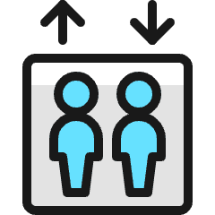 Lift Two People Icon from Ultimate Colors Set