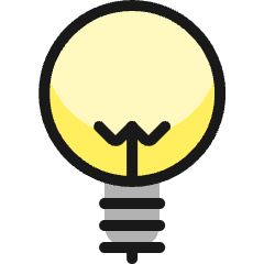 Light Bulb Icon from Ultimate Colors Set