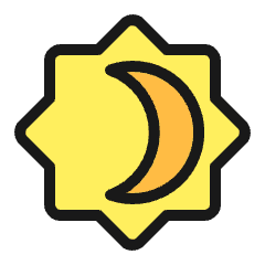 Light Mode Bright Dark 1 Icon from Ultimate Colors Set