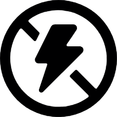 Light Mode Flash Off Icon from Ultimate Bold Set