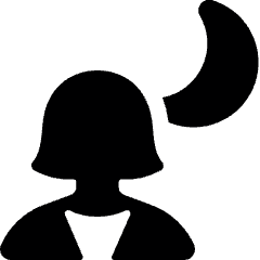 Light Mode Night Woman Icon from Ultimate Bold Set