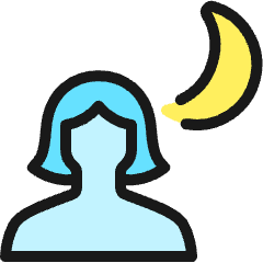 Light Mode Night Woman Icon from Ultimate Colors Set