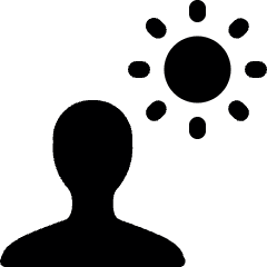 Light Mode Sunny Man Alternate Icon from Ultimate Bold Set