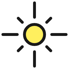 Light Mode Sunny Icon from Ultimate Colors Set