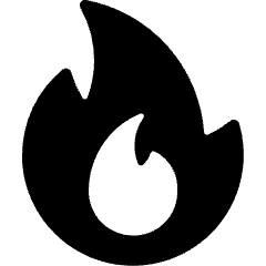 Matches Fire Icon from Ultimate Bold Set