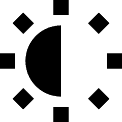 Brightness 2 Icon from Sharp Solid Set