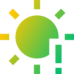 Brightness Alert Icon from Sharp Gradient Set