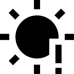 Brightness Alert Icon from Sharp Solid Set