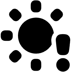 Brightness Alert Icon from Plump Solid Set