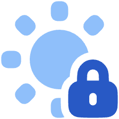 Brightness Lock Icon from Plump Flat Set