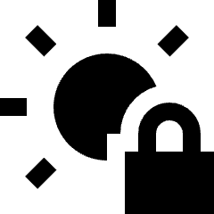 Brightness Lock Icon from Sharp Solid Set