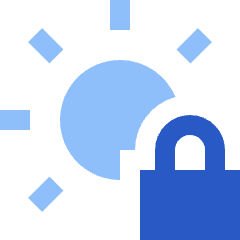 Brightness Lock Icon from Sharp Flat Set
