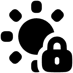 Brightness Lock Icon from Plump Solid Set