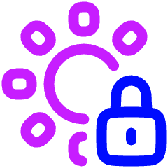 Brightness Lock Icon from Plump Neon Set