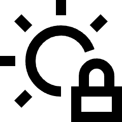 Brightness Lock Icon from Sharp Line Set