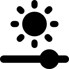 Brightness Slider Horizontal Icon from Core Solid Set