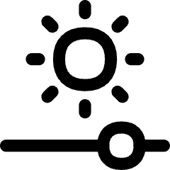 Brightness Slider Horizontal Icon from Flex Line Set