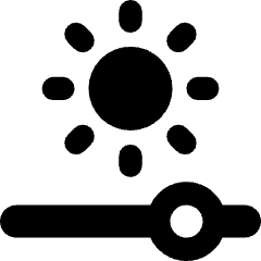 Brightness Slider Horizontal Icon from Core Remix Set