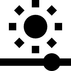 Brightness Slider Horizontal Icon from Sharp Remix Set