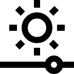 Brightness Slider Horizontal Icon from Sharp Line Set