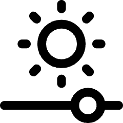 Brightness Slider Horizontal Icon from Core Line Set