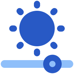 Brightness Slider Horizontal Icon from Plump Flat Set