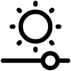 Brightness Slider Horizontal Icon from Plump Line Set