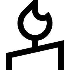 Candle Icon from Sharp Line Set