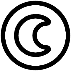 Dark Dislay Mode Icon from Plump Line Set