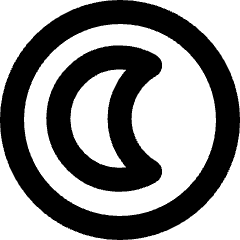 Dark Display Mode Icon from Micro Line Set