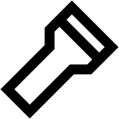 Flashlight Icon from Sharp Line Set
