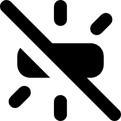 Light Fluorescent Ambient Off Disable Icon from Core Solid Set