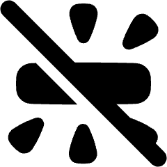 Light Fluorescent Ambient Off Disable Icon from Plump Solid Set