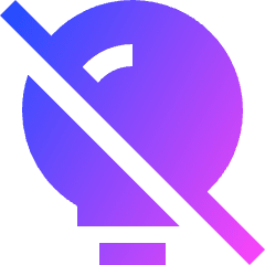 Light Off Icon from Sharp Gradient Set