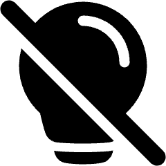 Light Off Icon from Plump Solid Set