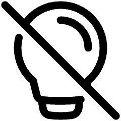 Light Off Icon from Plump Line Set