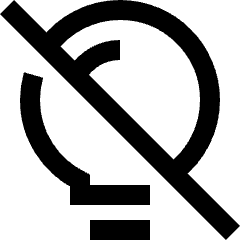 Light Off Icon from Sharp Line Set