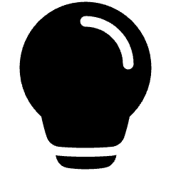 Lightbulb Icon from Plump Solid Set