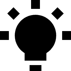 Lightbulb On Icon from Sharp Solid Set