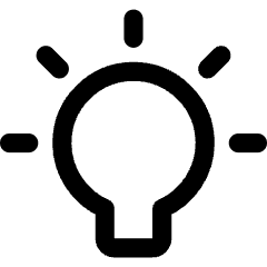 Lightbulb On Icon from Core Line Set